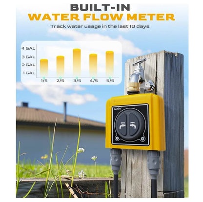 RainPoint Sprinkler Timer WiFi Water Timer with Brass Inlet, APP &amp; Voice Control