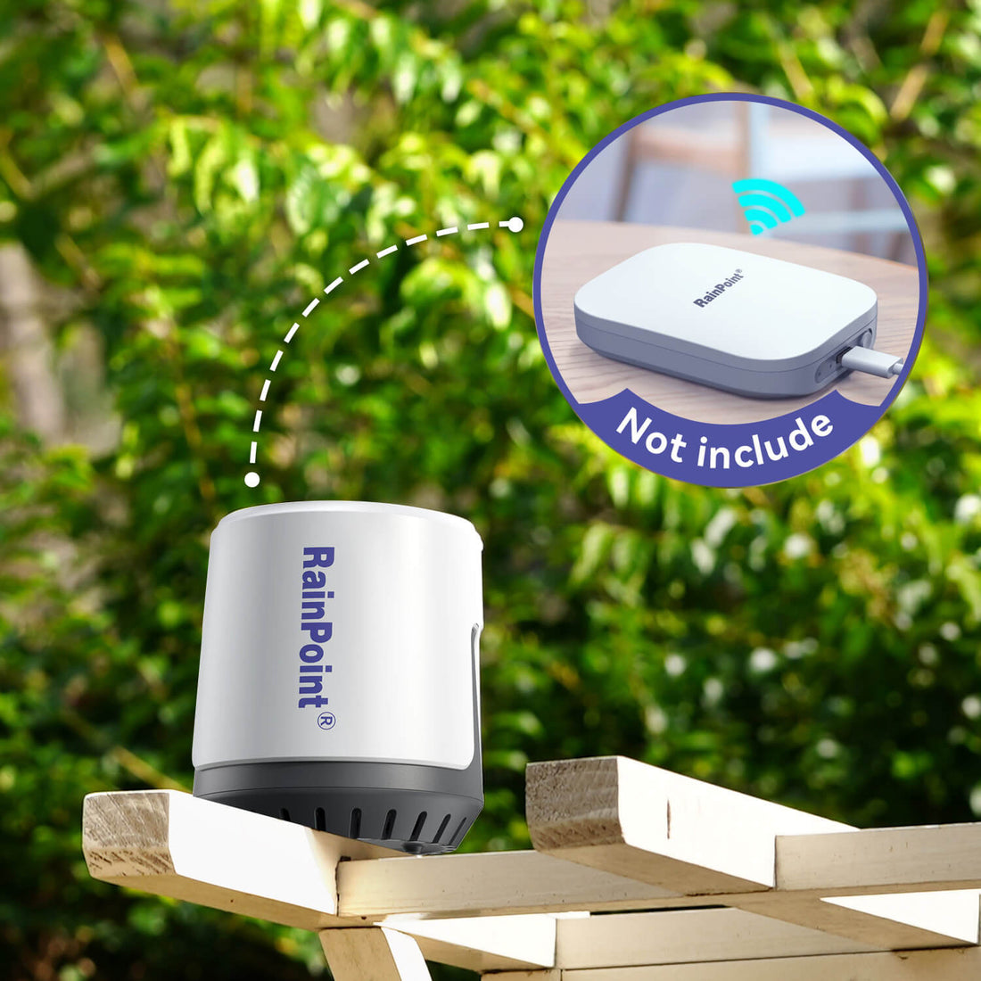 RainPoint Smart + High Precision Rain Sensor Model No: HCS012, Must be Used WiFi Hub, 2.4Ghz WiFi Only