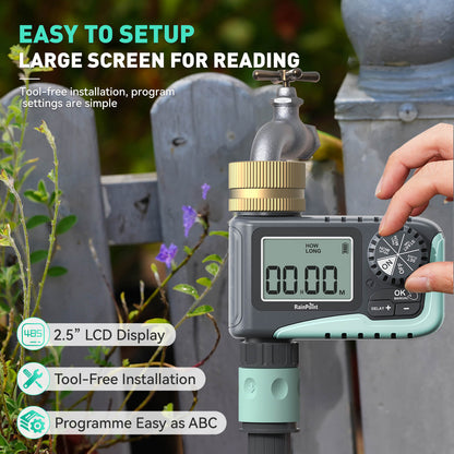 RainPoint 2-Pack Sprinkler Timer with Brass Swivel