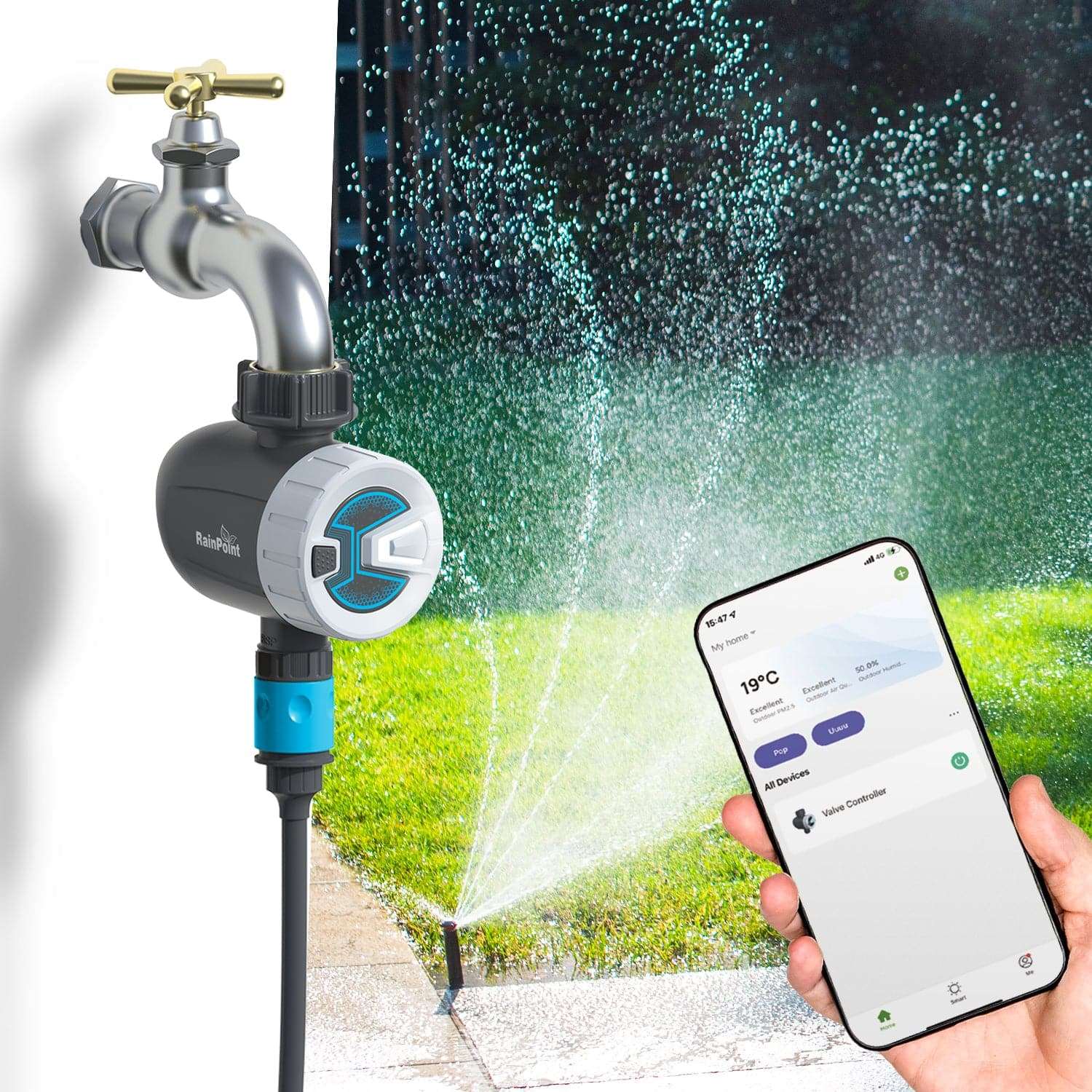 Google home best sale sprinkler system