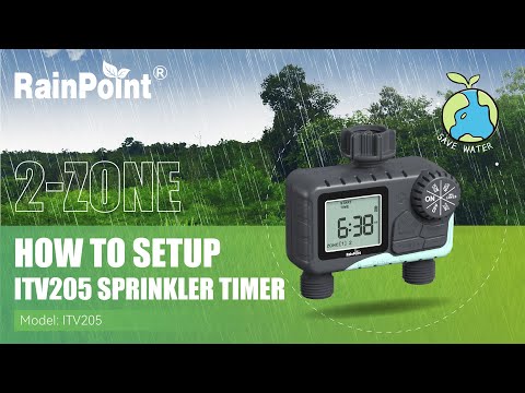 2-Pack RainPoint Outdoor Hose Timer for Watering,2 Outlet