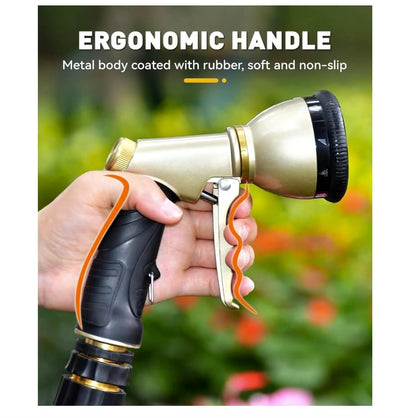 RainPoint Garden Hose Nozzle, 100% Zinc Alloy Hose Sprayer Nozzle with 9 Spray Patterns