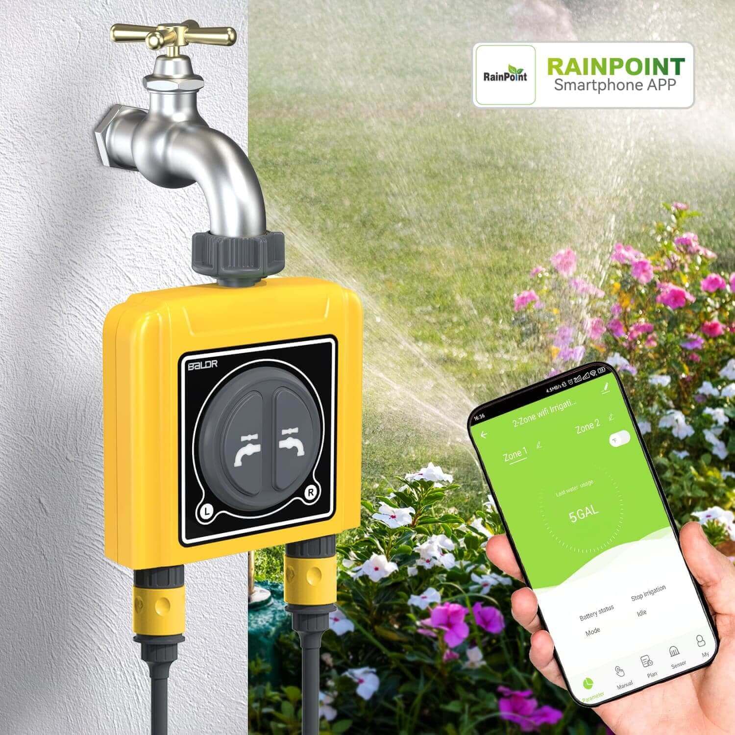 2-Zone Smart WiFi Sprinkler Without Hub – RainPoint Irrigation